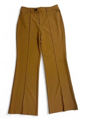 Karl Lagerfeld Women's Flared Trousers in Mustard Brown
